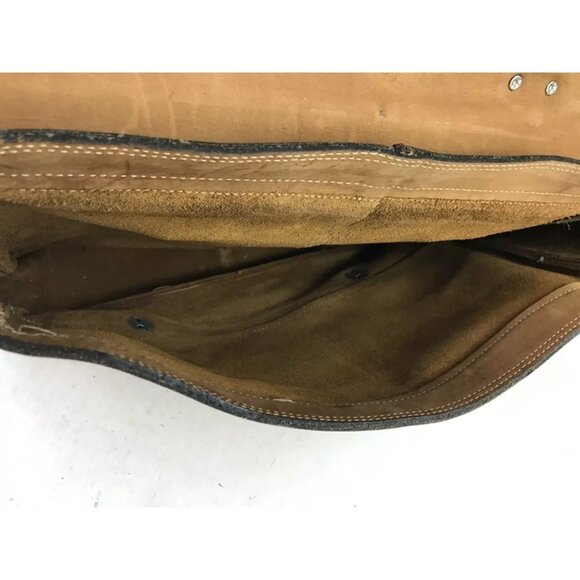 Rugby North America Unisex Adult Brown Leather Shoulder Strap Messenger Bag - Picture 10 of 11